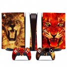 Lion Tiger decal skin for PS5 digital Console & 2 Controllers
