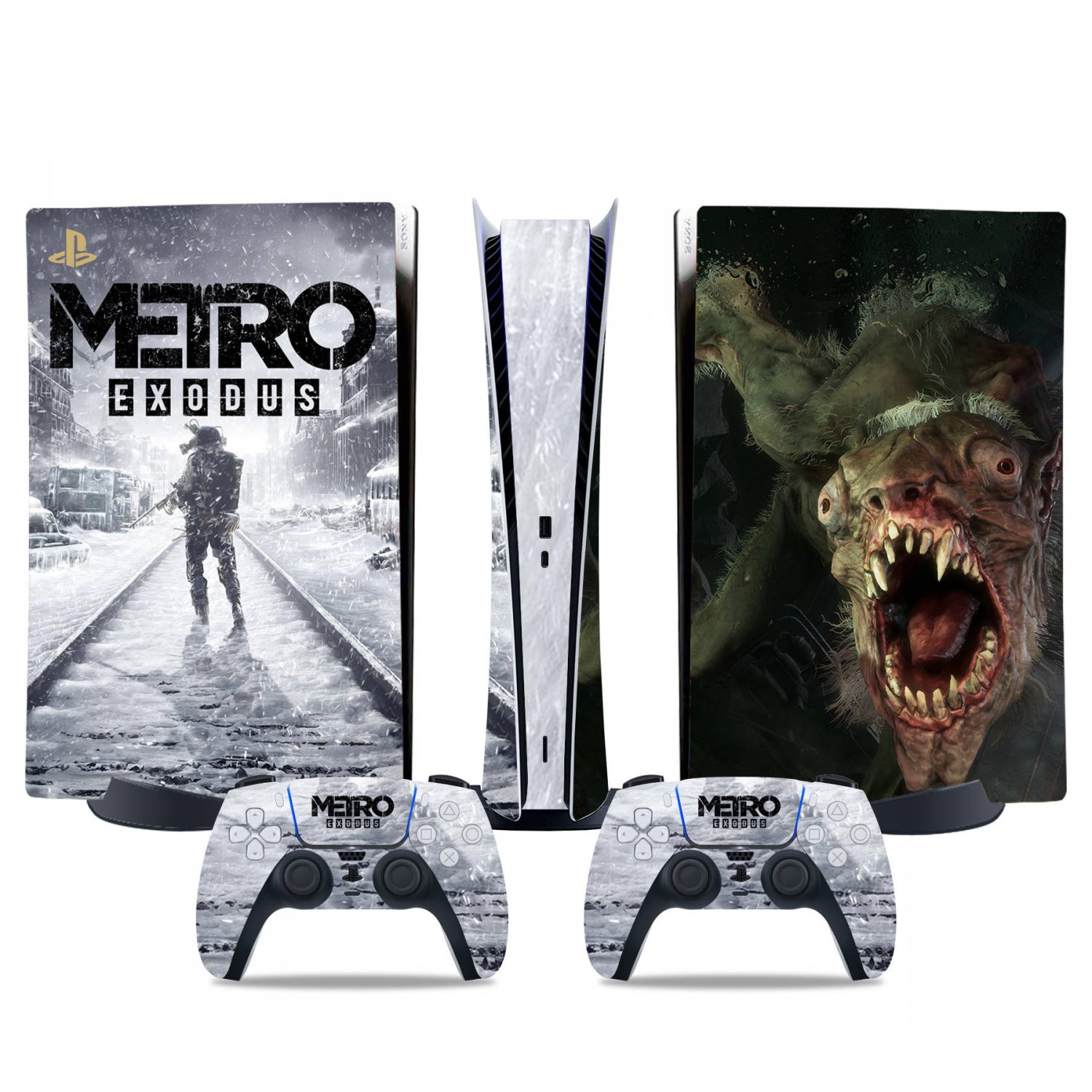 Metro Exodus decal skin for PS5 digital Console & 2 Controllers