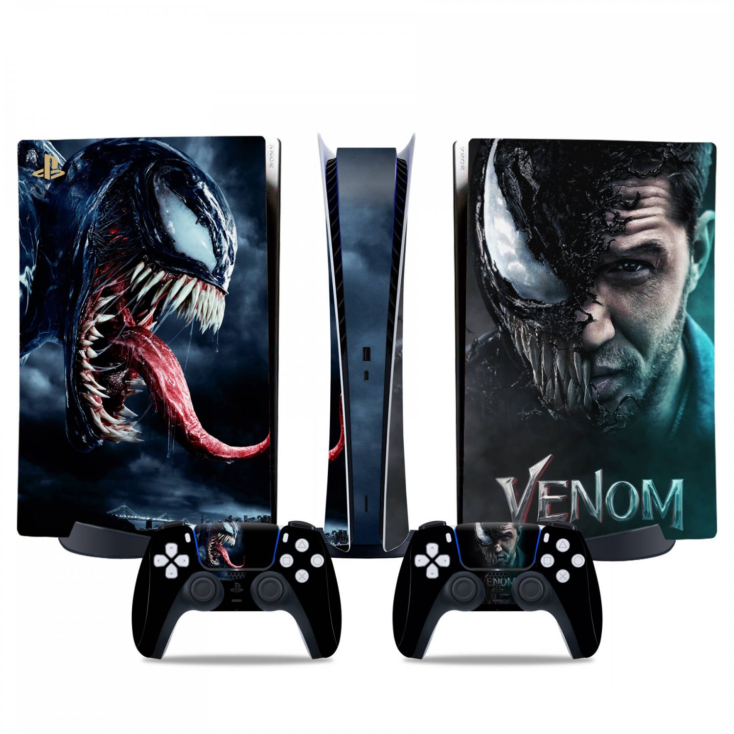 Venom decal skin for PS5 digital Console & 2 Controllers