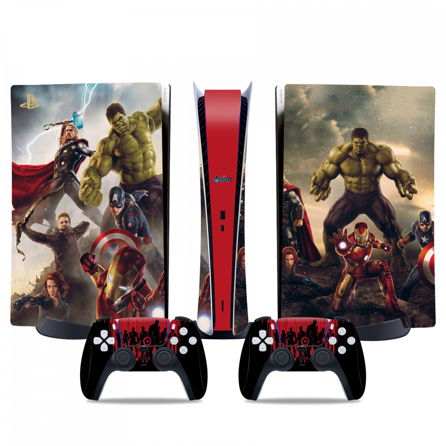 Avengers Hulk decal skin for PS5 digital Console & 2 Controllers