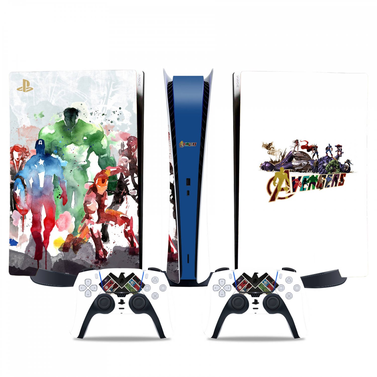 Avengers decal skin for PS5 digital Console & 2 Controllers