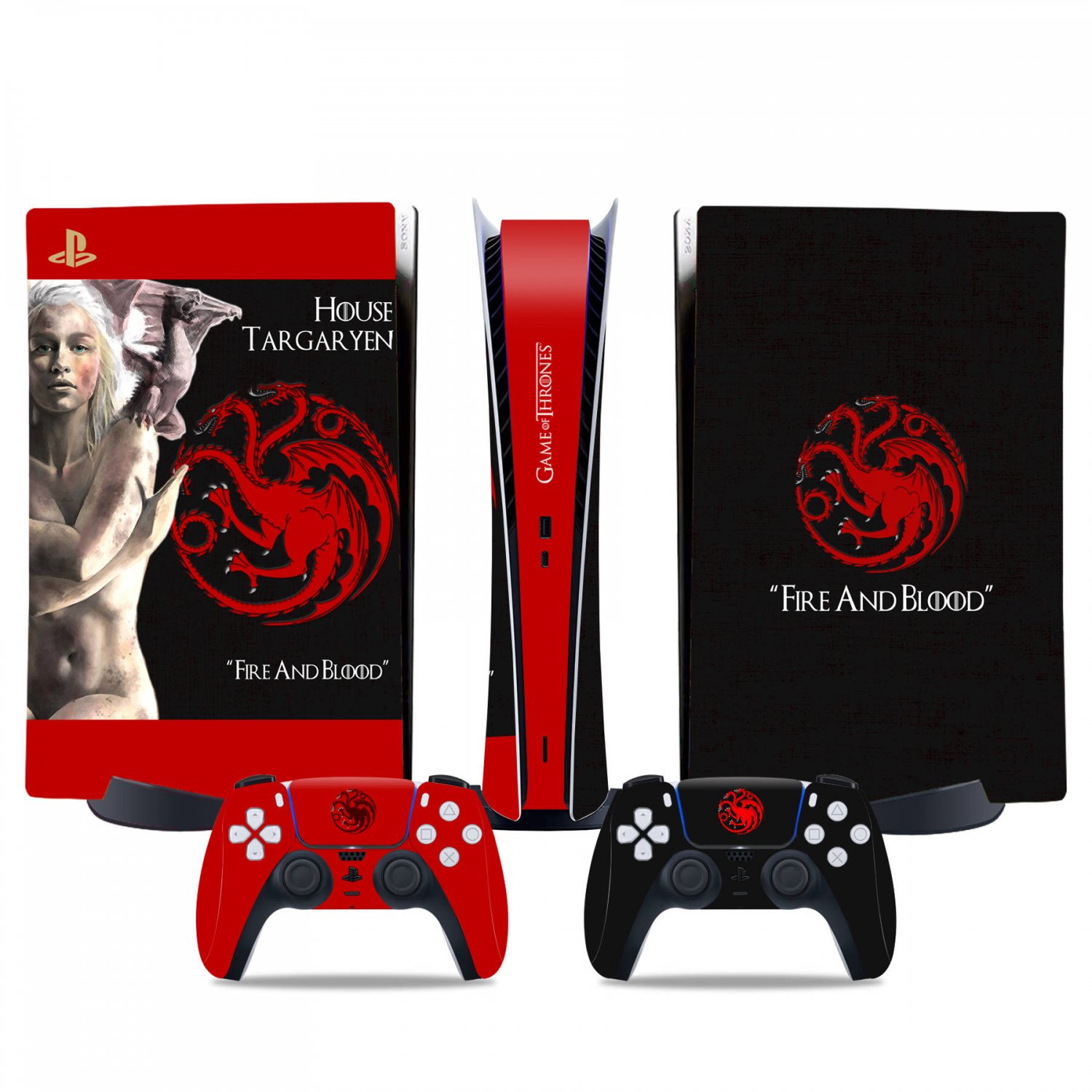 Game of Thrones decal skin for PS5 digital Console & 2 Controllers
