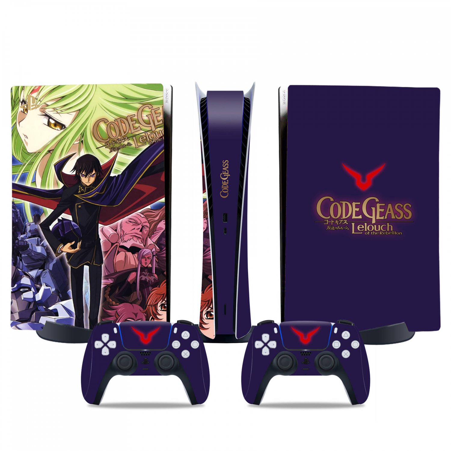 Code Geass decal skin for PS5 digital Console & 2 Controllers