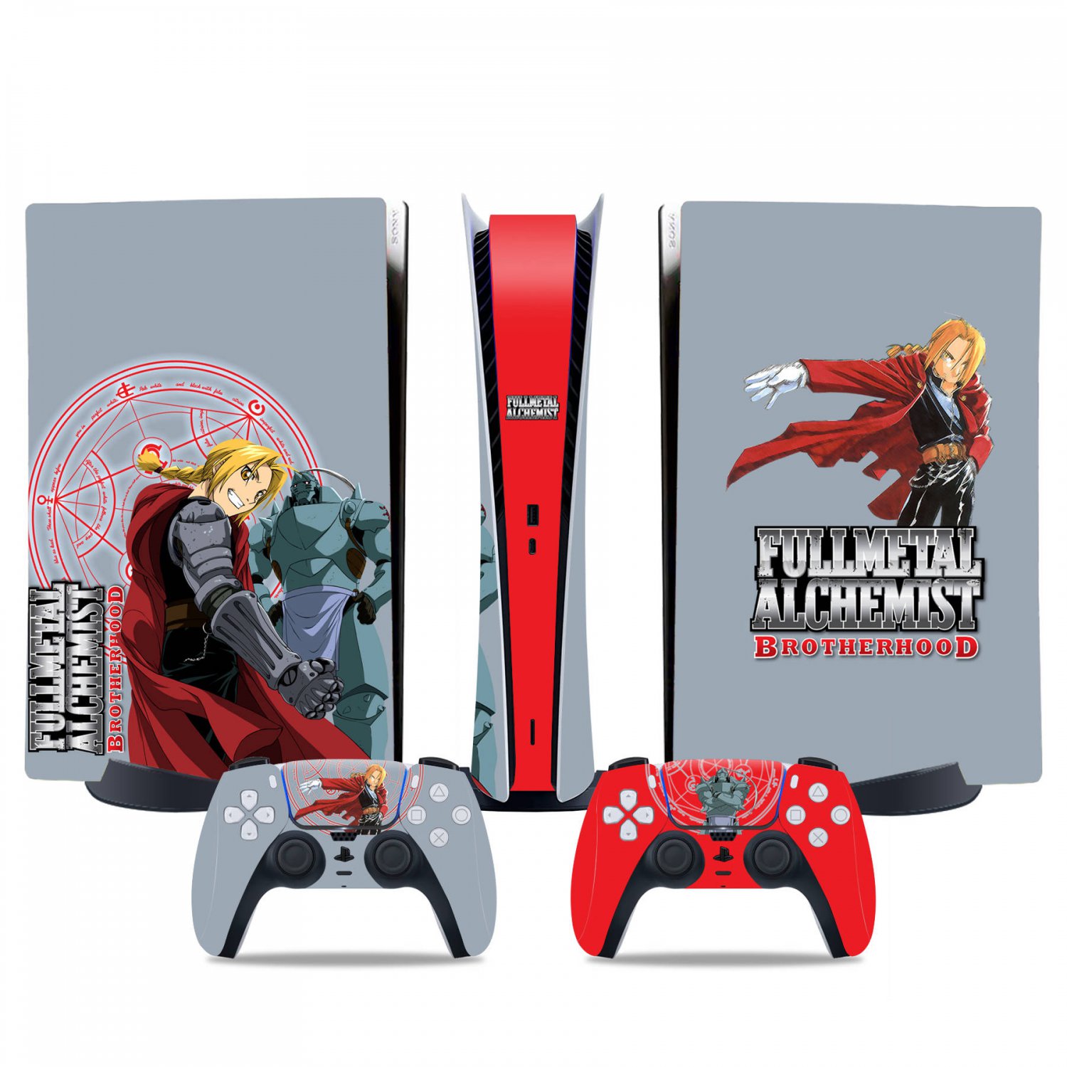 Fullmetal Alchemist decal skin for PS5 digital Console & 2 Controllers