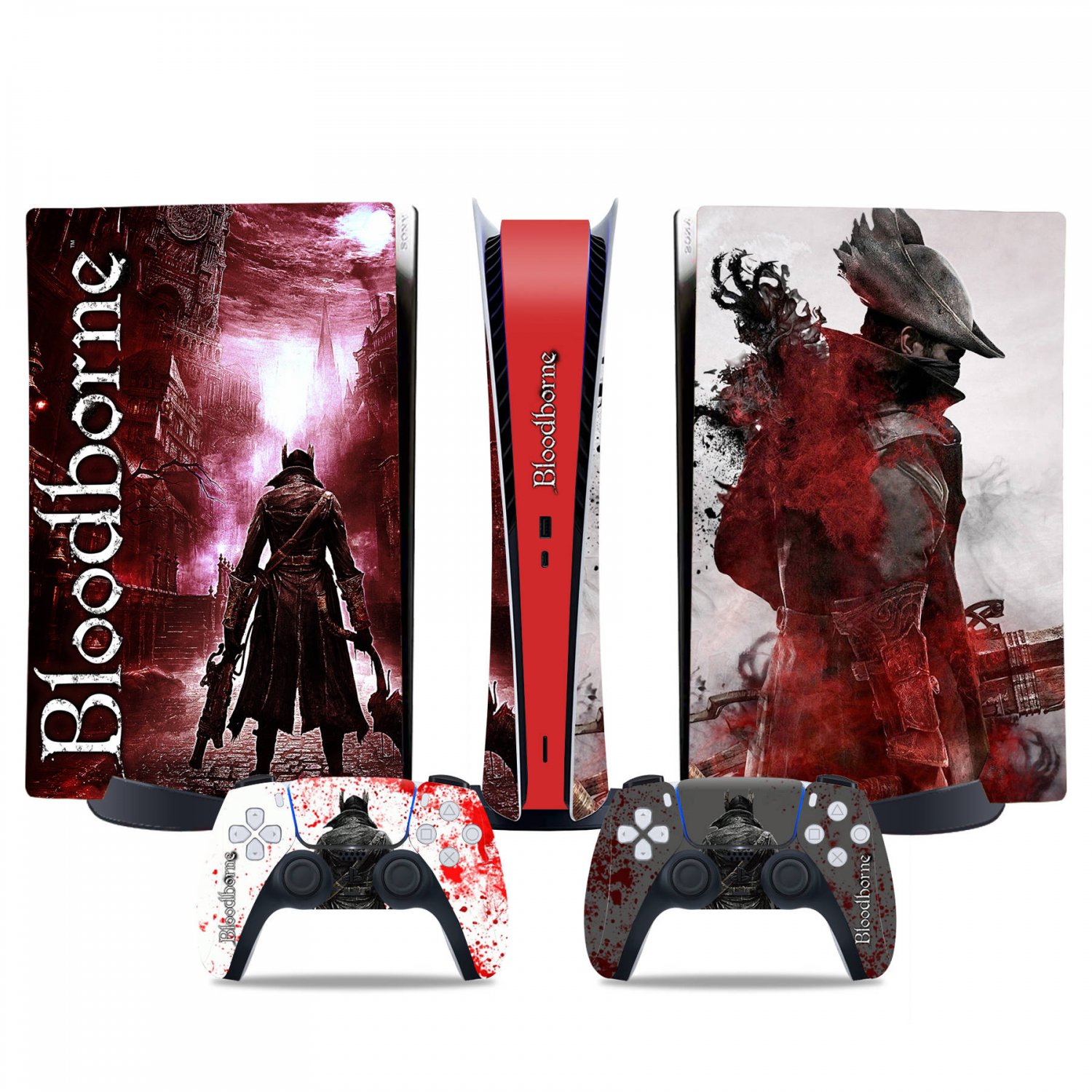 Bloodborne decal skin for PS5 digital Console & 2 Controllers