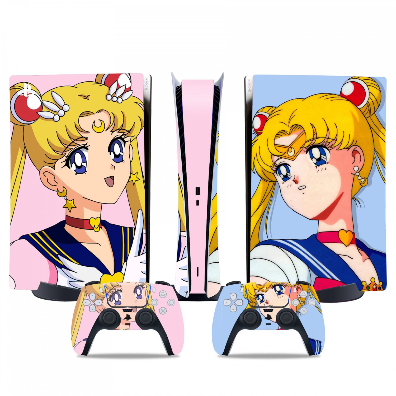 Sailor Moon decal skin for PS5 digital Console & 2 Controllers