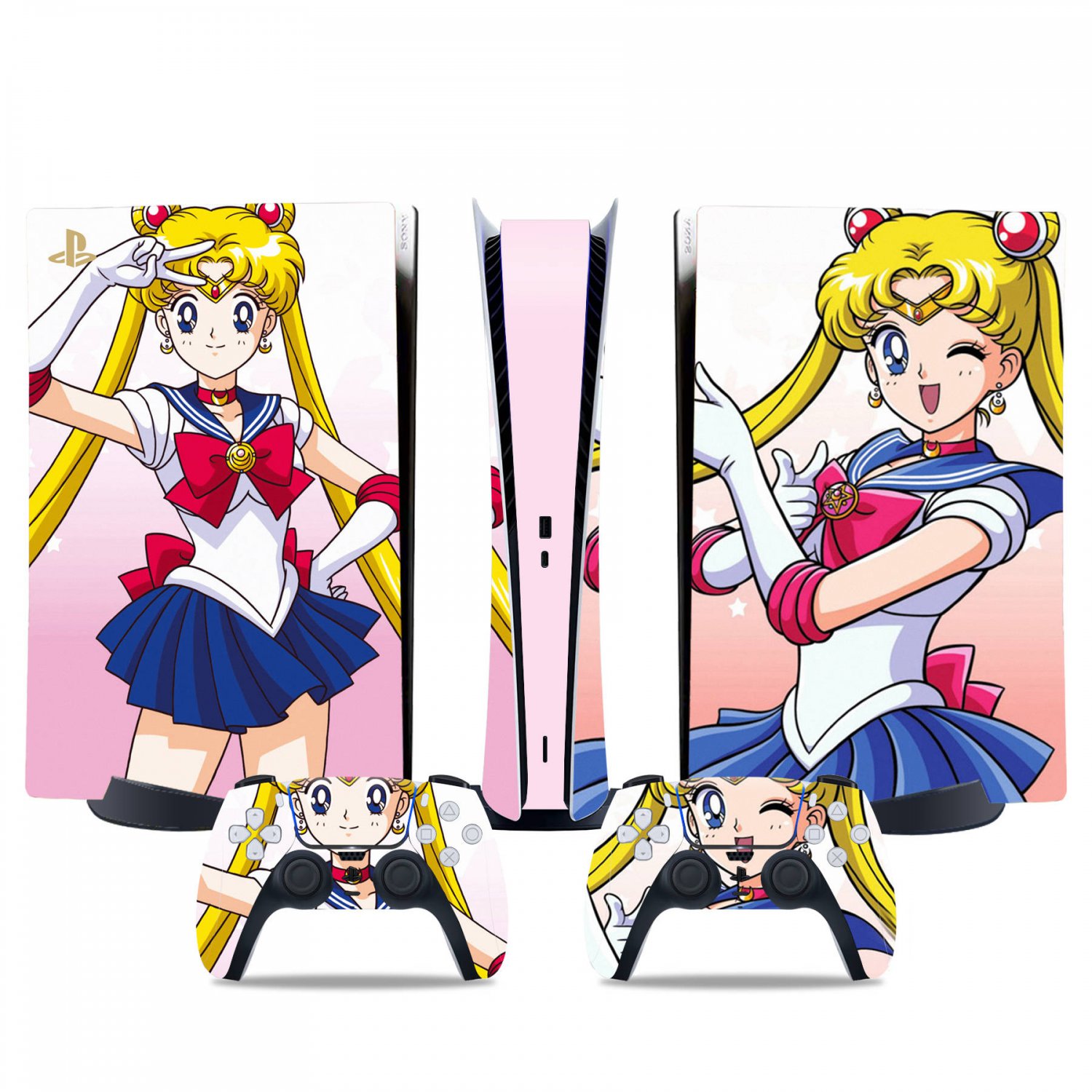 Sailor Moon decal skin for PS5 digital Console & 2 Controllers