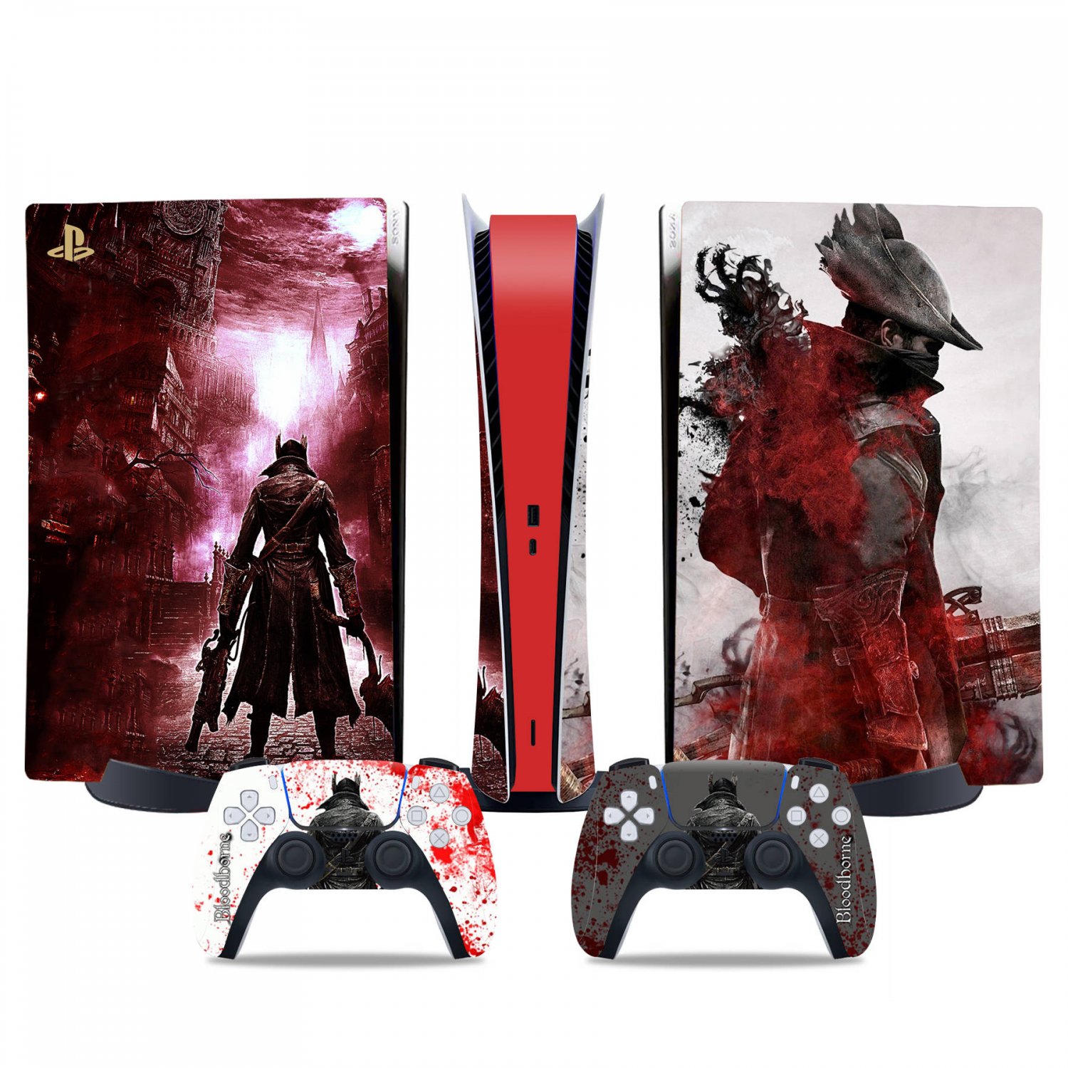 Bloodborne decal skin for PS5 digital Console & 2 Controllers