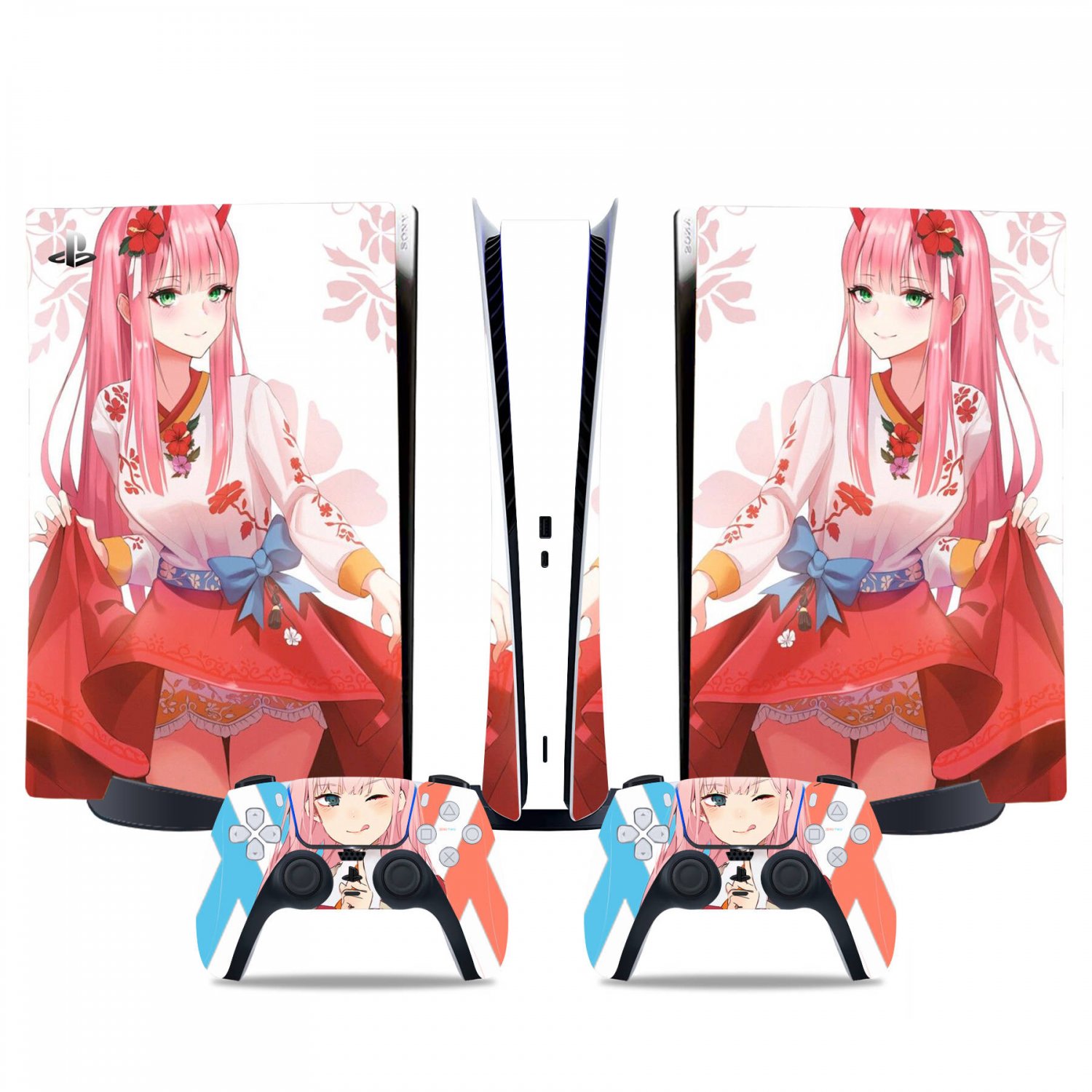 Darling in the Frank decal skin for PS5 digital Console & 2 Controllers