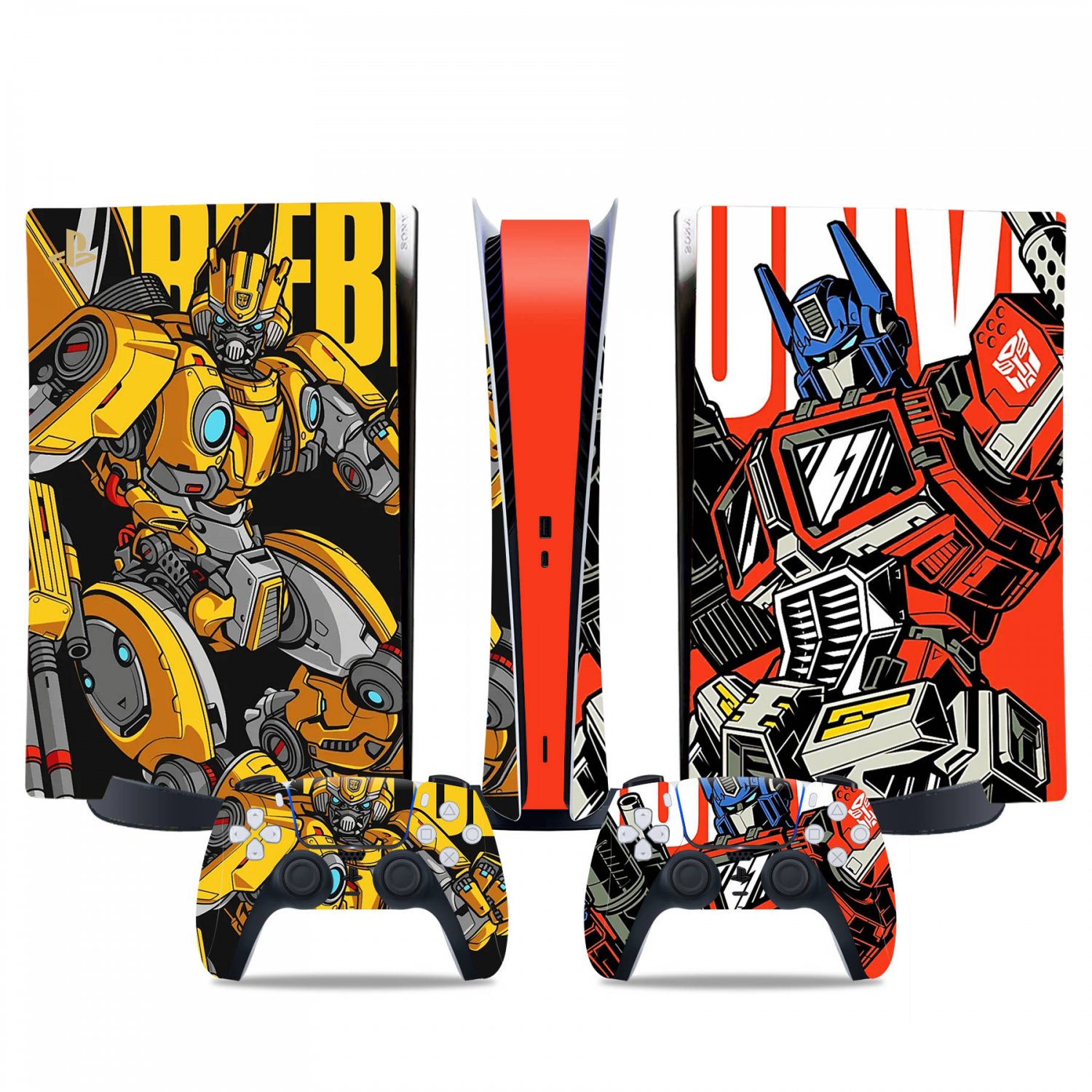 Optimus Prime decal skin for PS5 digital Console & 2 Controllers