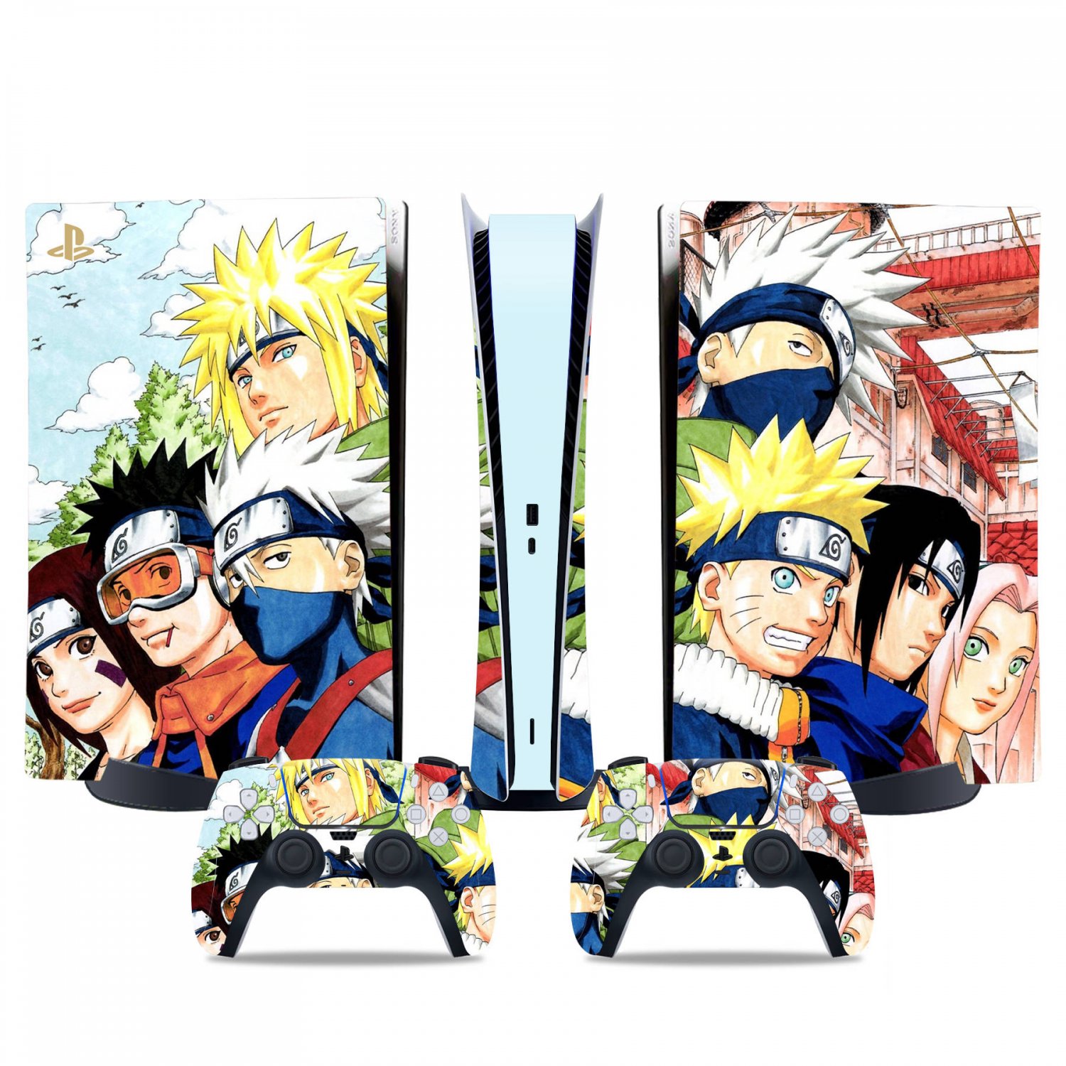 Naruto decal skin for PS5 digital Console & 2 Controllers