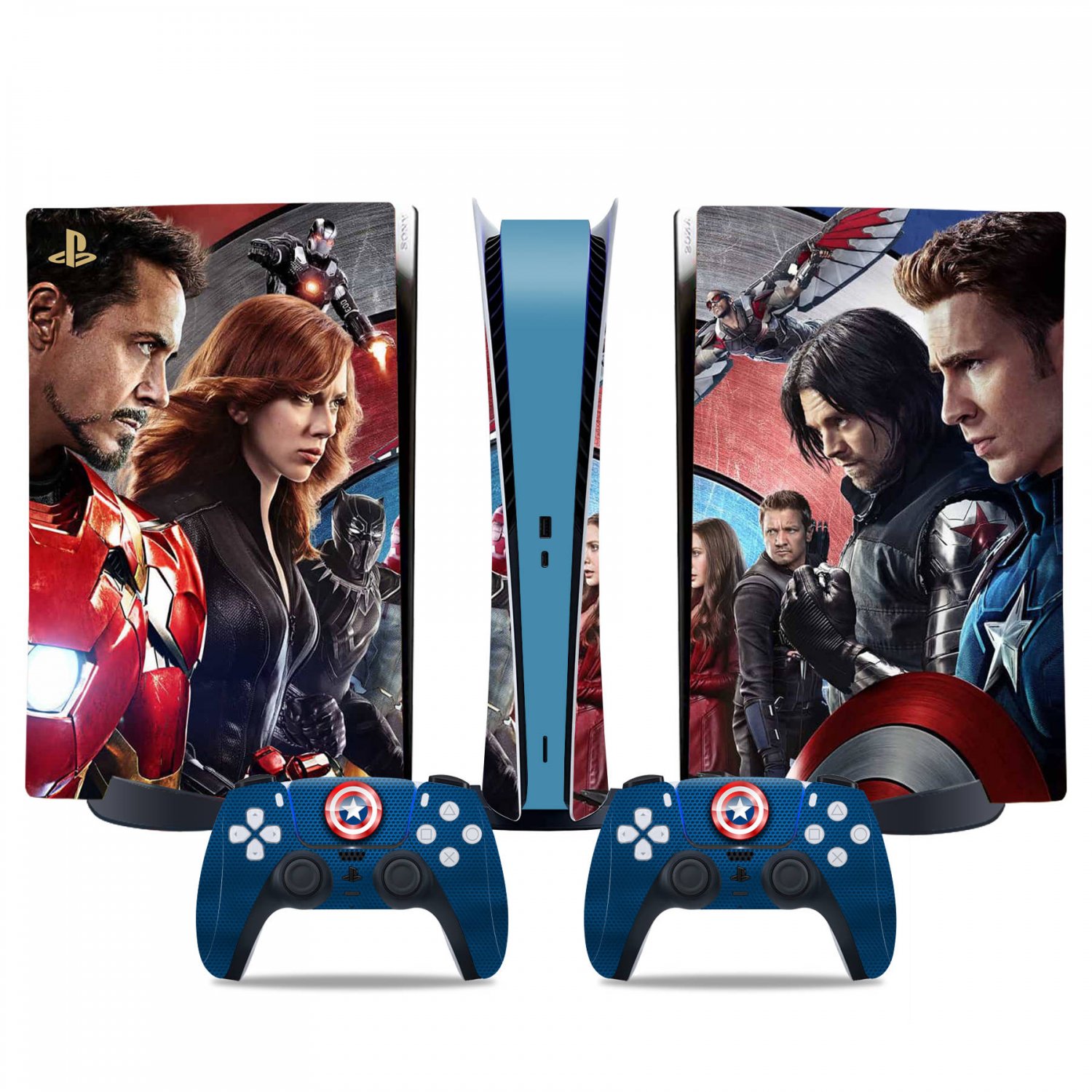 Avengers decal skin for PS5 digital Console & 2 Controllers