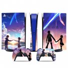 Your Name decal skin for PS5 digital Console & 2 Controllers