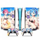 Re Zero decal skin for PS5 digital Console & 2 Controllers