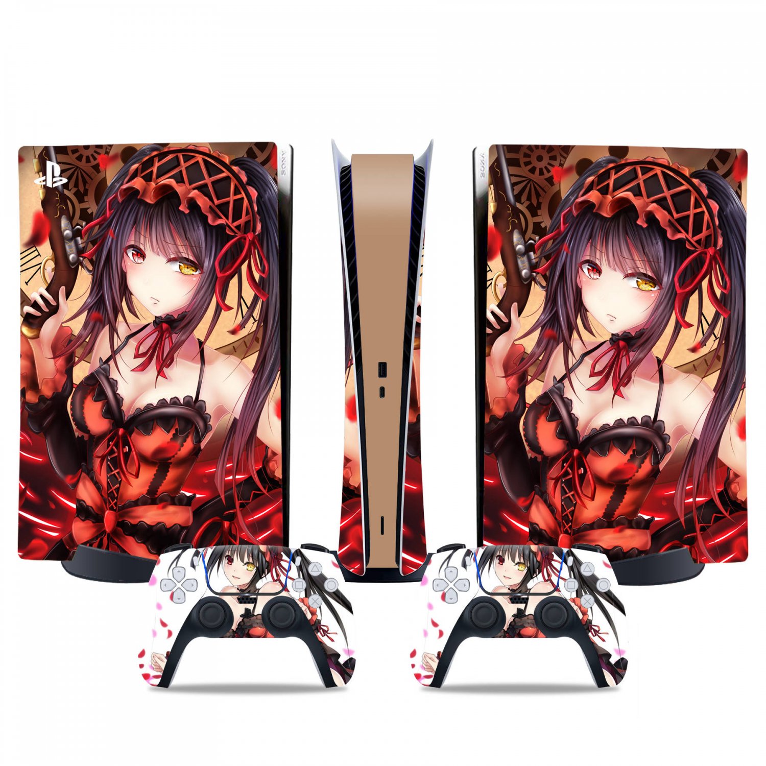 Kurumi Tokisaki decal skin for PS5 digital Console & 2 Controllers