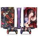 Kurumi Tokisaki decal skin for PS5 digital Console & 2 Controllers