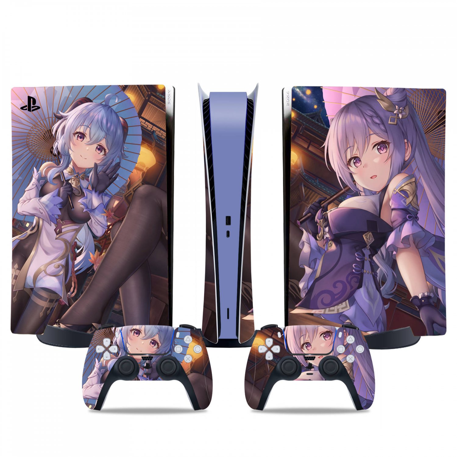 Genyu Genshin decal skin for PS5 digital Console & 2 Controllers