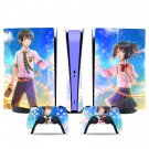 Your Name decal skin for PS5 digital Console & 2 Controllers