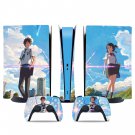 Your Name decal skin for PS5 digital Console & 2 Controllers