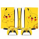 Pikachu decal skin for PS5 digital Console & 2 Controllers