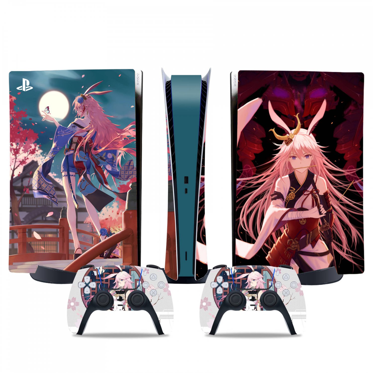 Hatsune Miku decal skin for PS5 digital Console & 2 Controllers