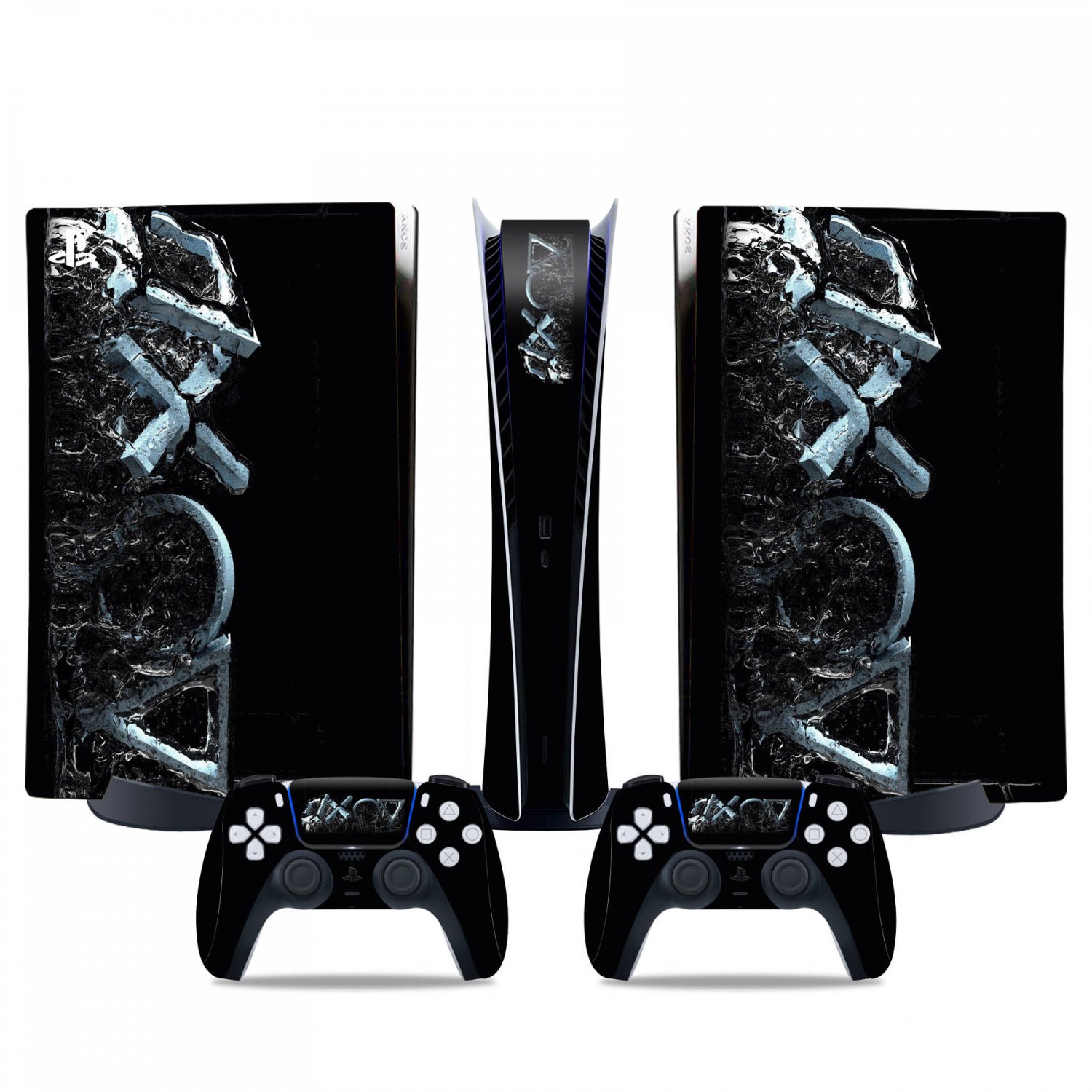 Controller Buttons decal skin for PS5 digital Console & 2 Controllers
