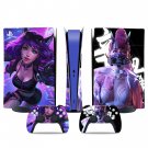 Cyberpunk Girl decal skin for PS5 digital Console & 2 Controllers