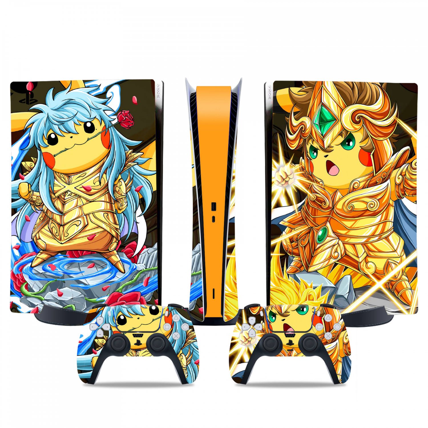 Anime decal skin for PS5 digital Console & 2 Controllers