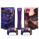 Arcane Jinx decal skin for PS5 digital Console & 2 Controllers