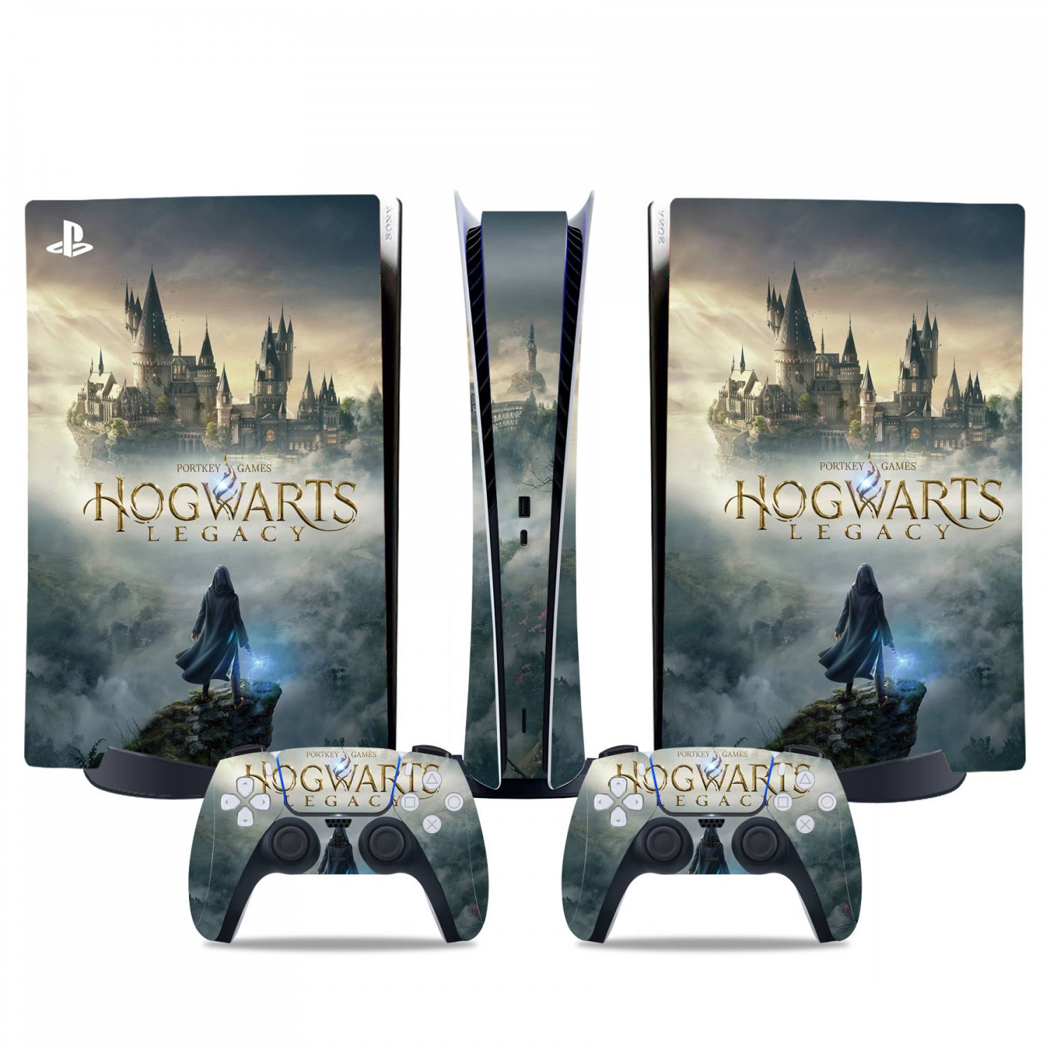 Hogwarts Legacy decal skin for PS5 digital Console & 2 Controllers