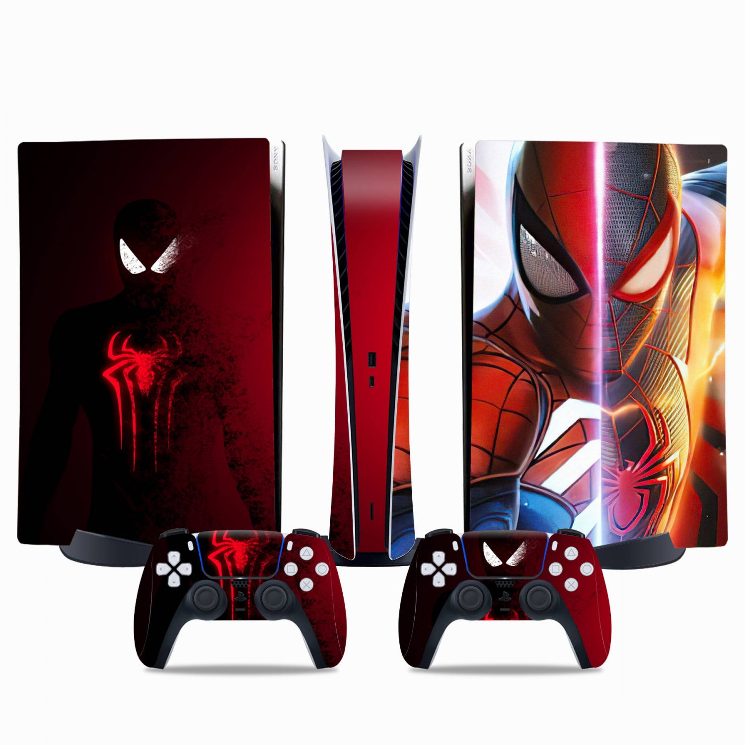 Spiderman decal skin for PS5 digital Console & 2 Controllers
