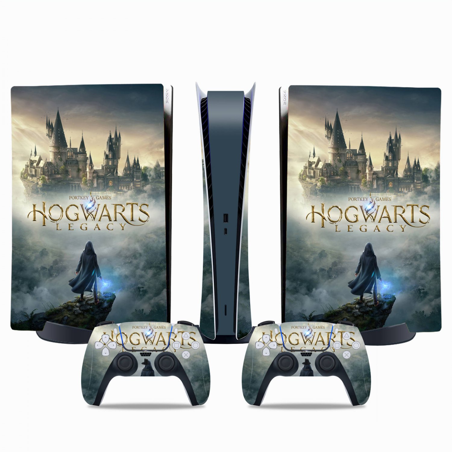 Hogwarts Legacy decal skin for PS5 digital Console & 2 Controllers