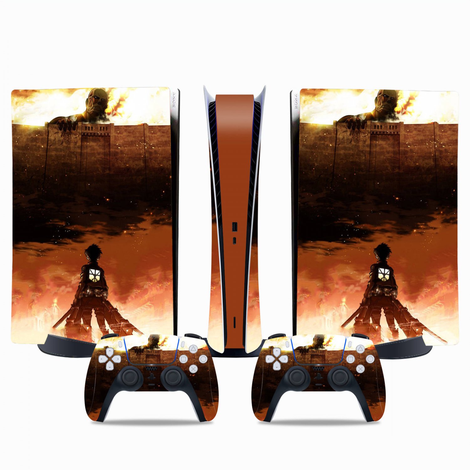 Attack on Titan decal skin for PS5 digital Console & 2 Controllers