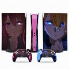 Aquamarine Hoshino decal skin for PS5 digital Console & 2 Controllers