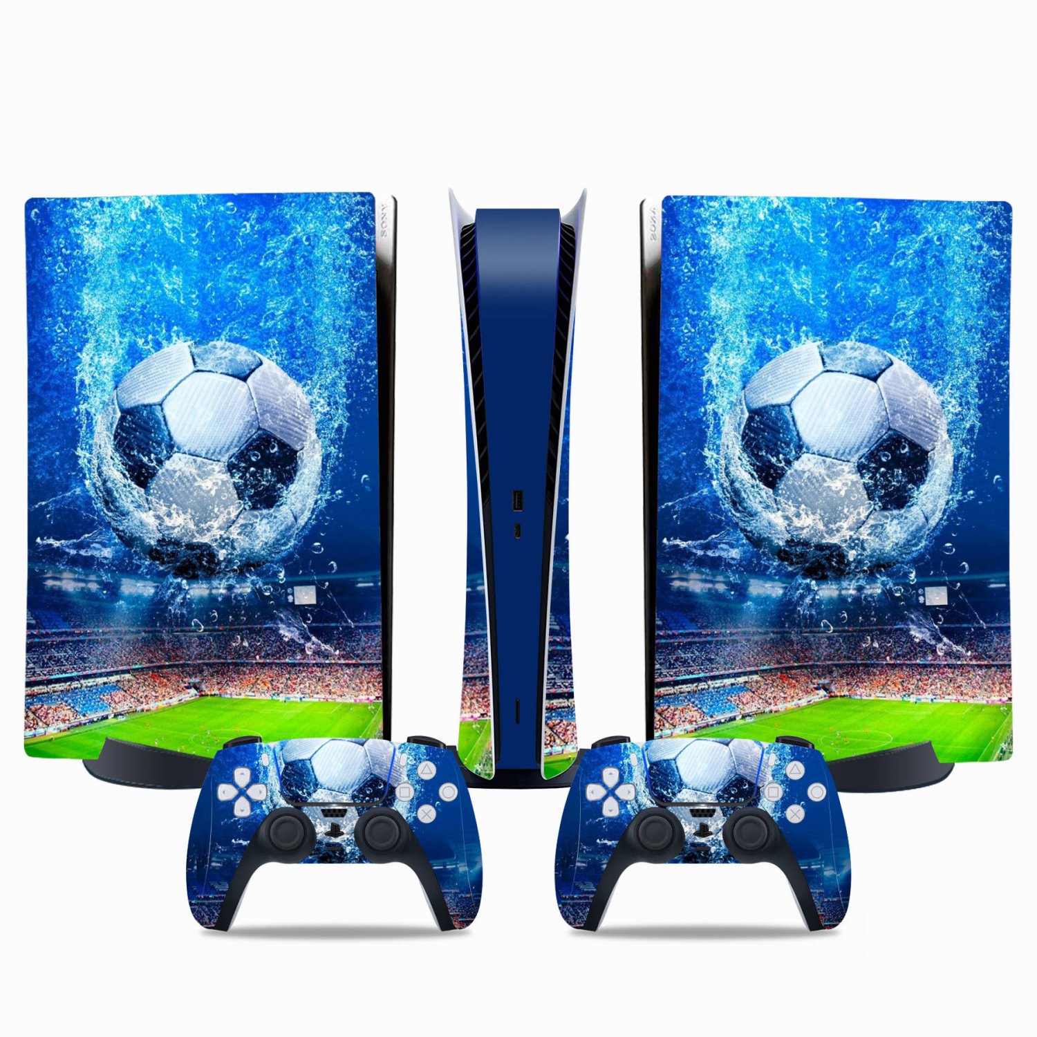 Flash Football decal skin for PS5 digital Console & 2 Controllers