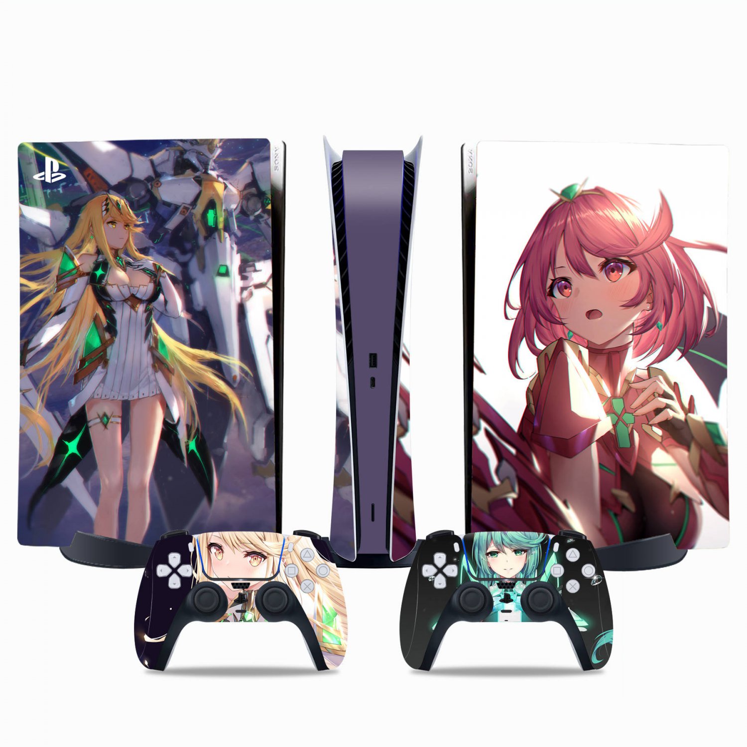 Anime decal skin for PS5 digital Console & 2 Controllers