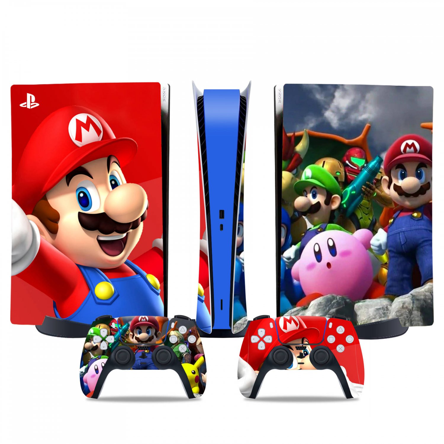 Super Mario decal skin for PS5 digital Console & 2 Controllers