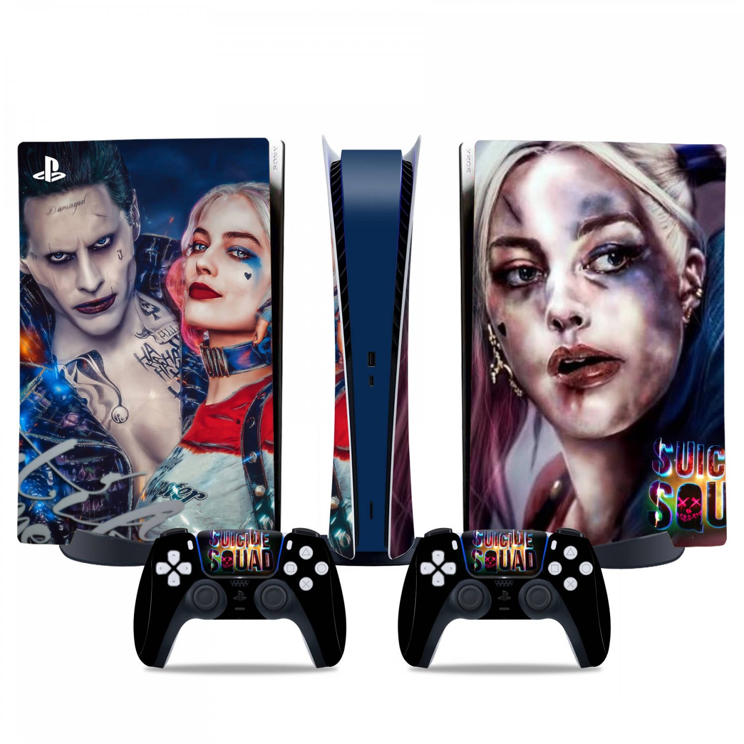 Harley Quinn decal skin for PS5 digital Console & 2 Controllers