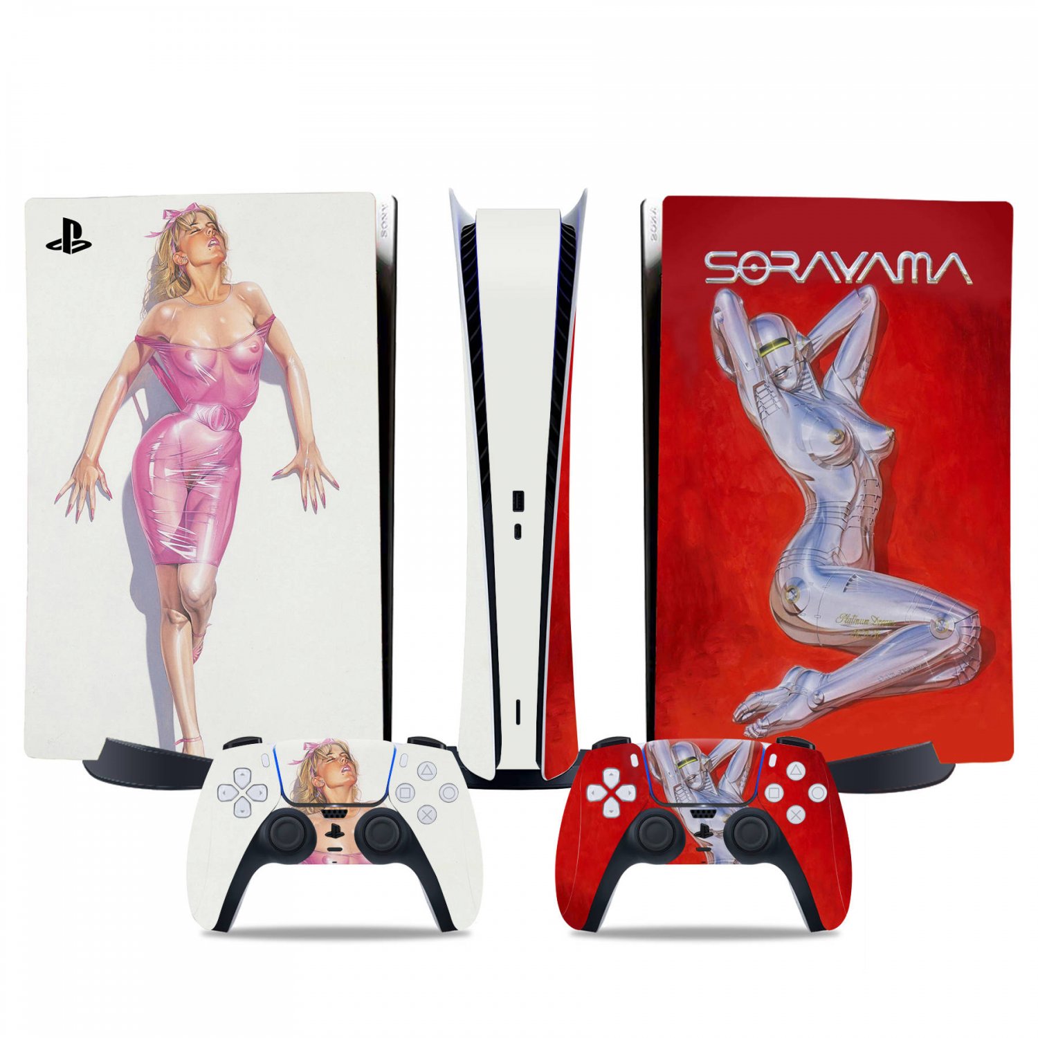 Complete Masterworks decal skin for PS5 digital Console & 2 Controllers