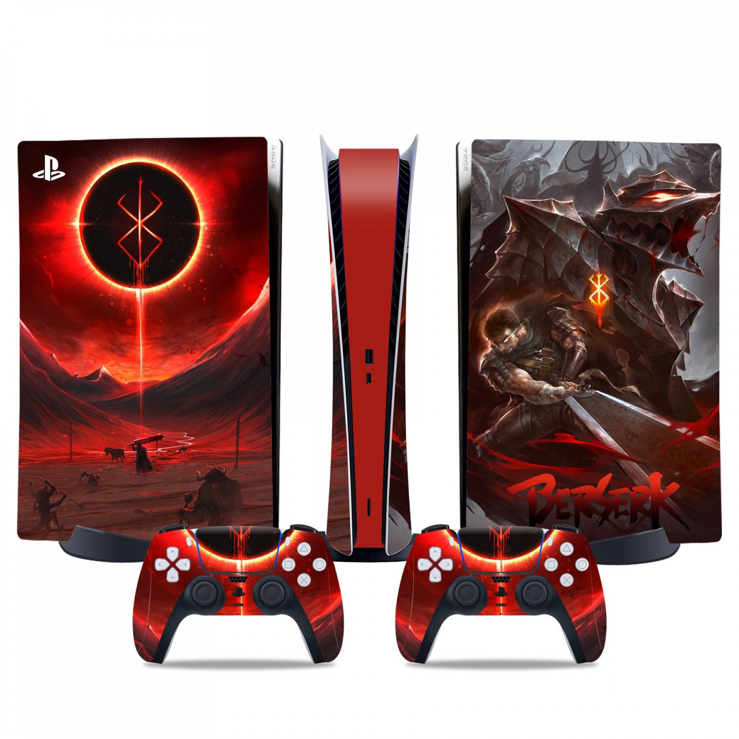 Berserk decal skin for PS5 digital Console & 2 Controllers