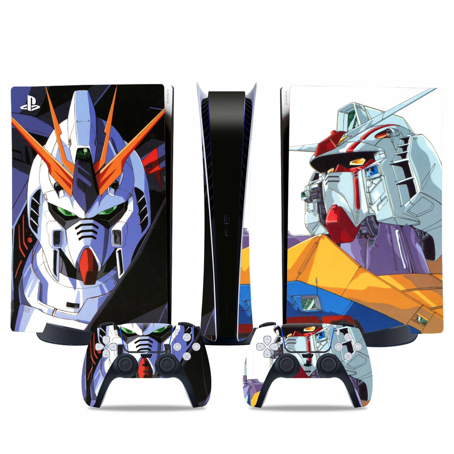 Gundam decal skin for PS5 digital Console & 2 Controllers