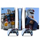 Gundam decal skin for PS5 digital Console & 2 Controllers
