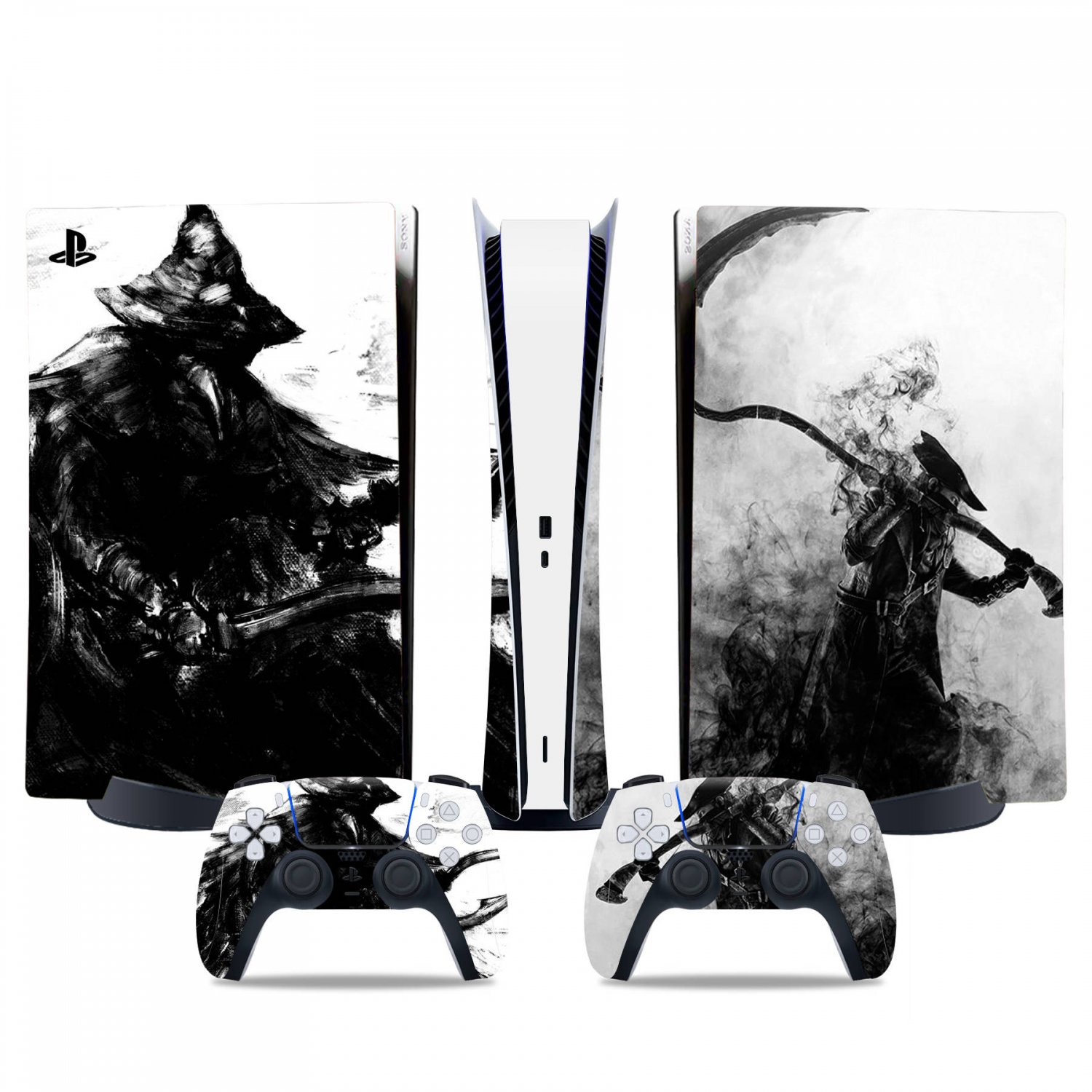 Bloodborne decal skin for PS5 digital Console & 2 Controllers
