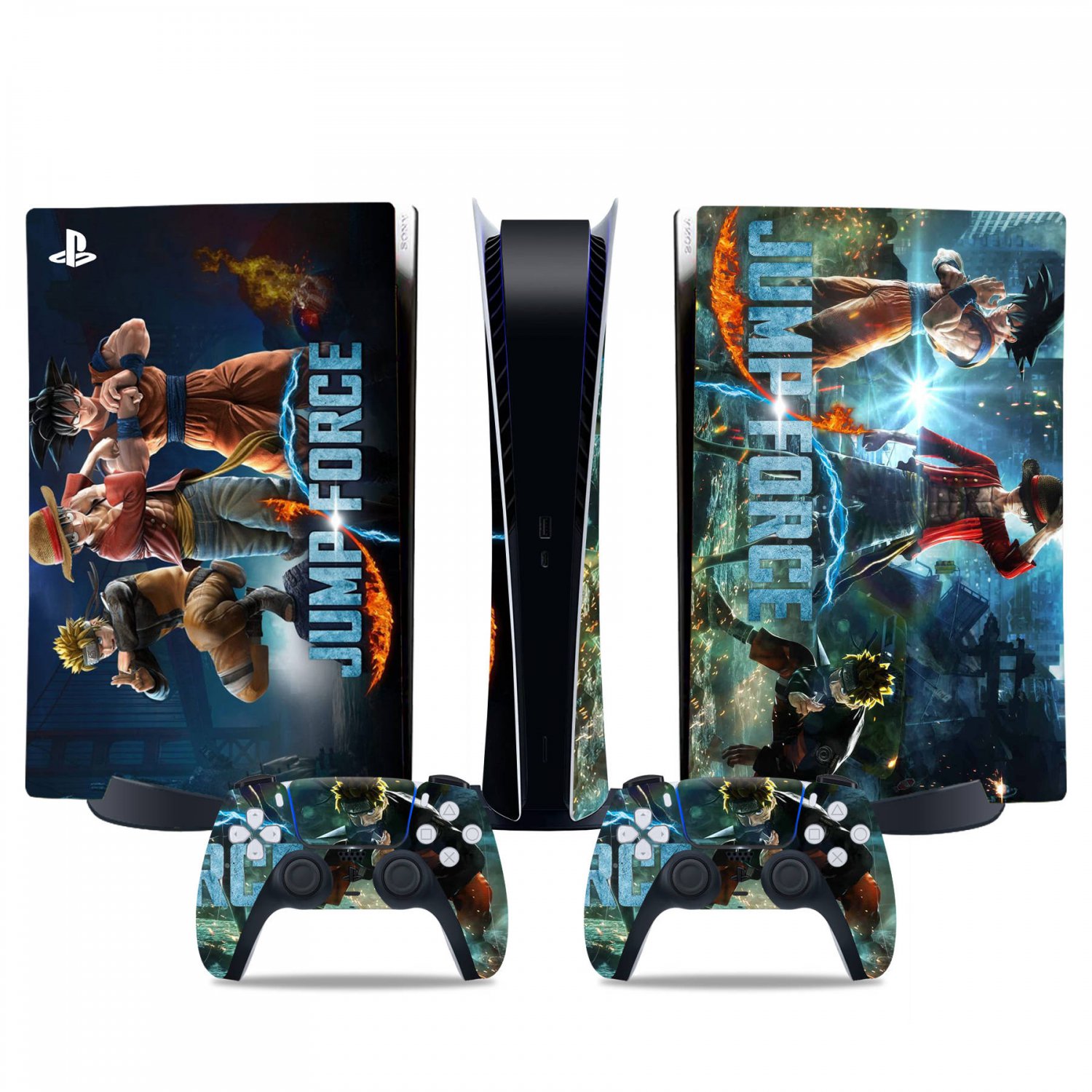 Jump Force decal skin for PS5 digital Console & 2 Controllers
