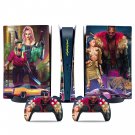 Cyberpunk decal skin for PS5 digital Console & 2 Controllers
