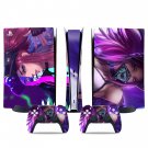 Cyberpunk decal skin for PS5 digital Console & 2 Controllers