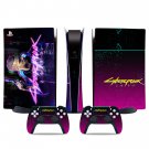 Cyberpunk decal skin for PS5 digital Console & 2 Controllers