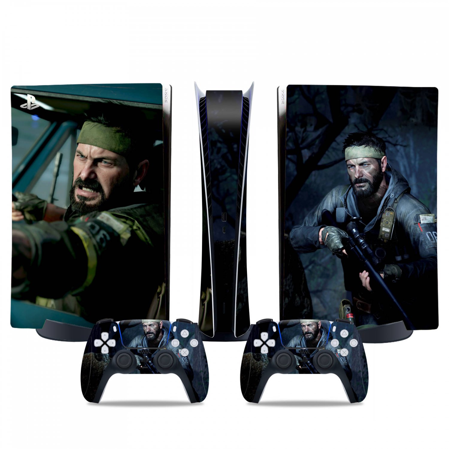 Black ops Cold War decal skin for PS5 digital Console & 2 Controllers