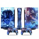 Monster Hunter Iceborne decal skin for PS5 digital Console & 2 Controllers