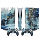 Monster Hunter Iceborne decal skin for PS5 digital Console & 2 Controllers